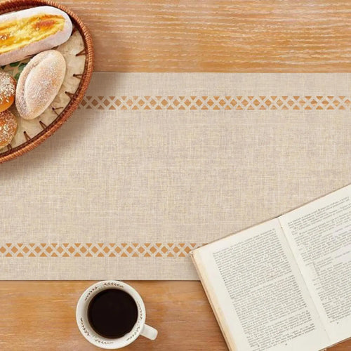 chemin de table lin ajoure style moderne repas