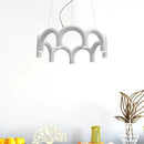 plafonnier led suspendu en métal style moderne avec cordon réglable