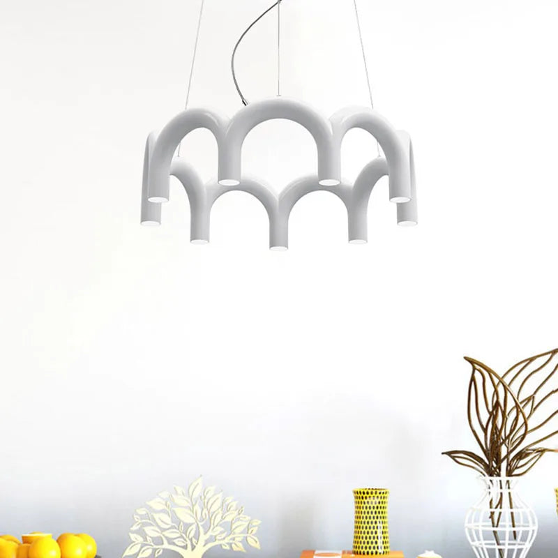 plafonnier led suspendu en métal style moderne avec cordon réglable