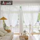 Voilage motif feuilles style moderne pour salon chambre