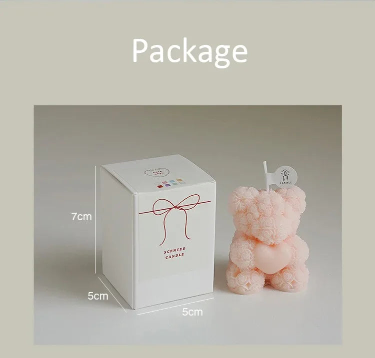 bougie ours en cire de soja parfumée pour détente et cadeaux - vue 5 sur 13