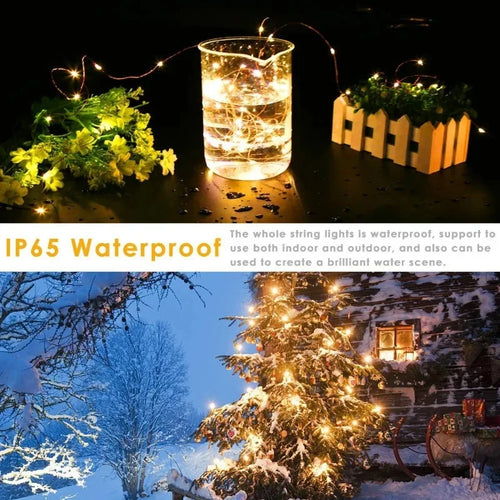 guirlande lumineuse led avec télécommande 8 modes décoration festive - vue 5 sur 13