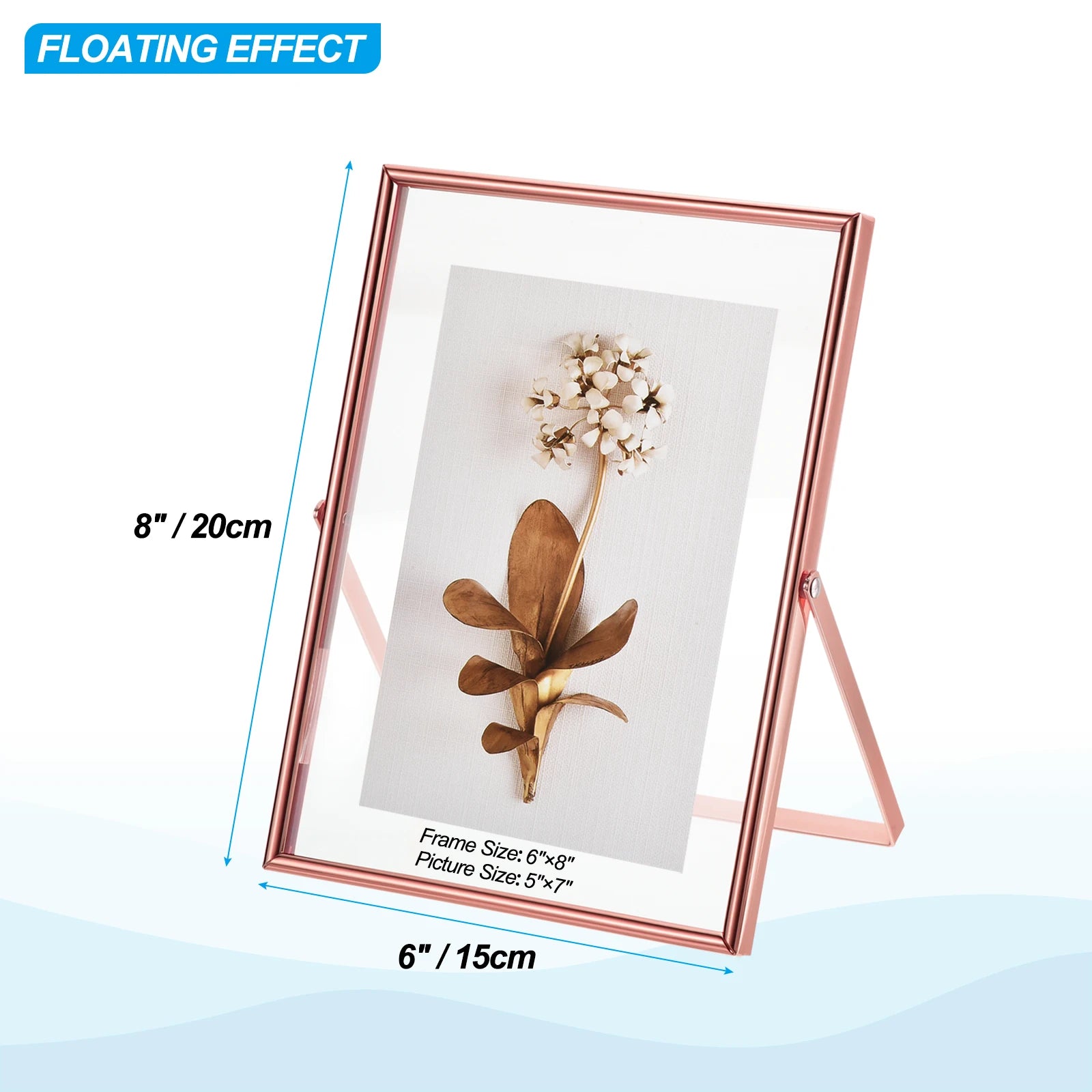 lot de 2 cadres photo en métal et verre pour décoration - vue 22 sur 22