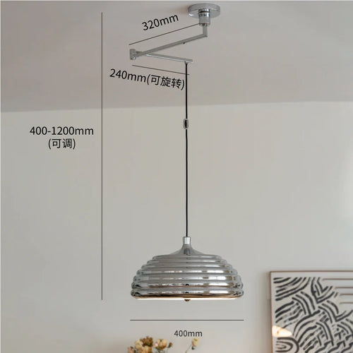 suspension rétro à LED avec bras pivotant pour intérieur industriel - vue 6 sur 5