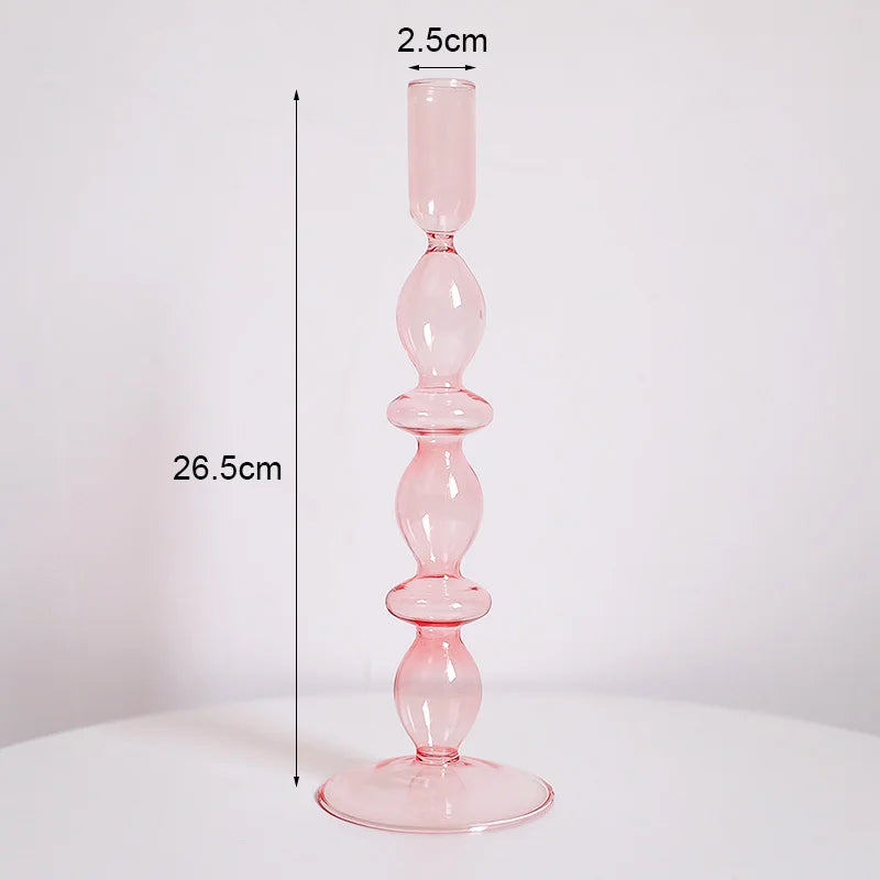bougeoir vintage en verre pour mariage et dîners romantiques - vue 22 sur 27