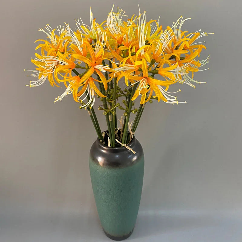 belle branche de fleurs higan en soie pour déco mariage et photographie - vue 4 sur 11