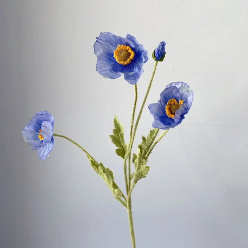 fausses fleurs de pavot en soie pour décorations de mariage et fêtes - vue 18 sur 29