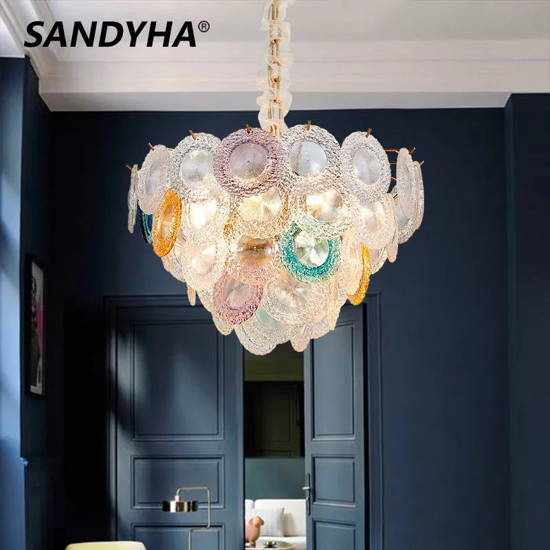 SANDYA – lustres de luxe modernes avec abat-jour en verre