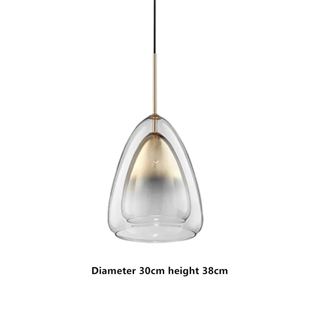 suspension en verre design nordique pour décoration intérieure moderne - vue 12 sur 15