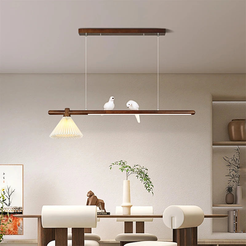 lustre moderne en bois suspension créative pour décoration intérieure - vue 5 sur 10