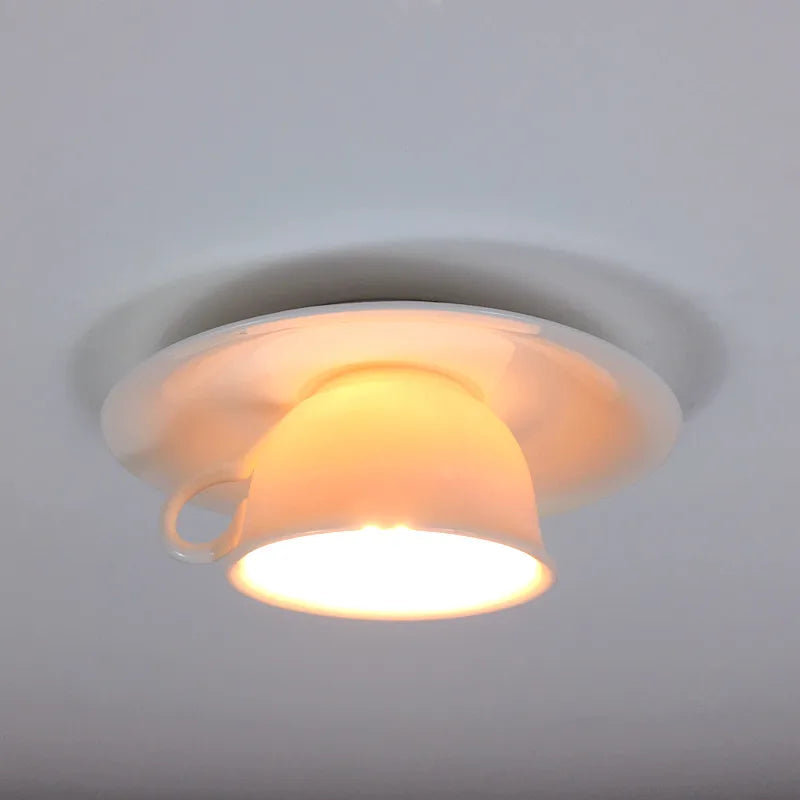 Tasse à LED plafonnier nordique Restaurant café couloir lumière d'entrée plafonnier moderne décoration de plafond - vue 8 sur 16