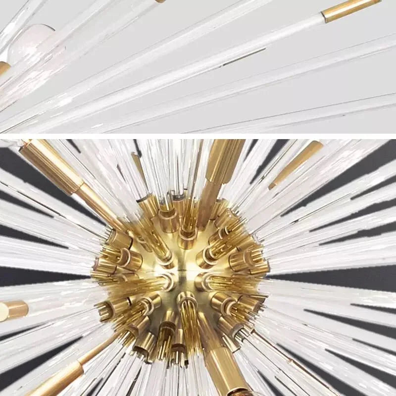 lustre de luxe design cristal pissenlit led pour décoration intérieure - vue 6 sur 12