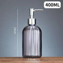distributeur de savon liquide en verre portable pour salle de bain