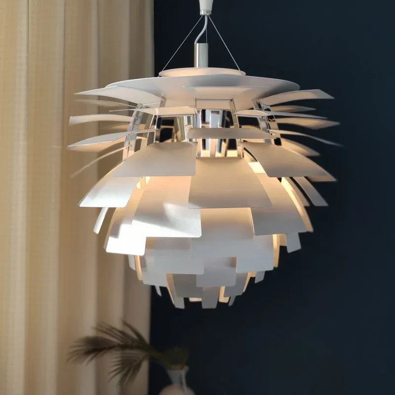 lustre suspension art led pinecone designer danois louis