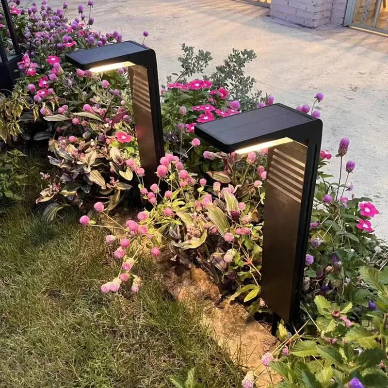 Le jardin solaire allume l'extérieur étanche lumière LED décoration voie paysage borne solaire pelouse lumières pour cour passerelle 2200mAh - vue 4 sur 8