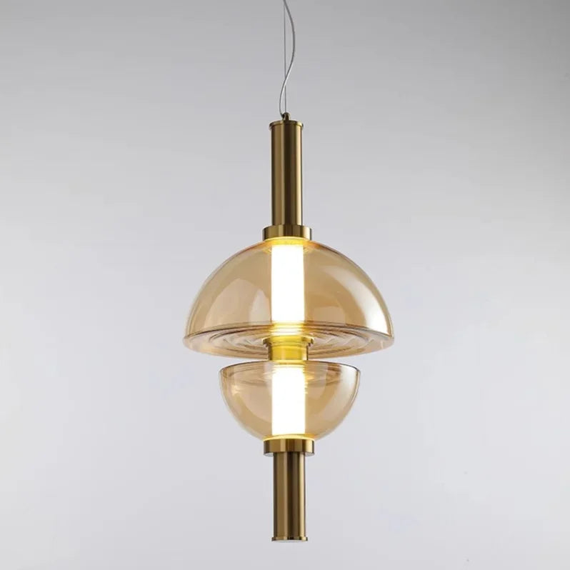 lustre moderne en verre design minimaliste pour restaurant et café - vue 11 sur 11