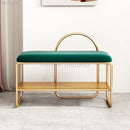 banc à chaussures tendance avec coussin et étagère à deux niveaux
