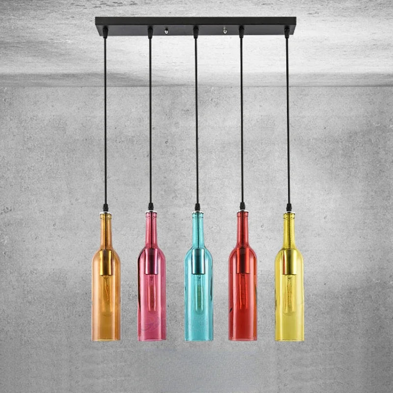 lustre nordique créatif moderne en forme de bouteille de bière