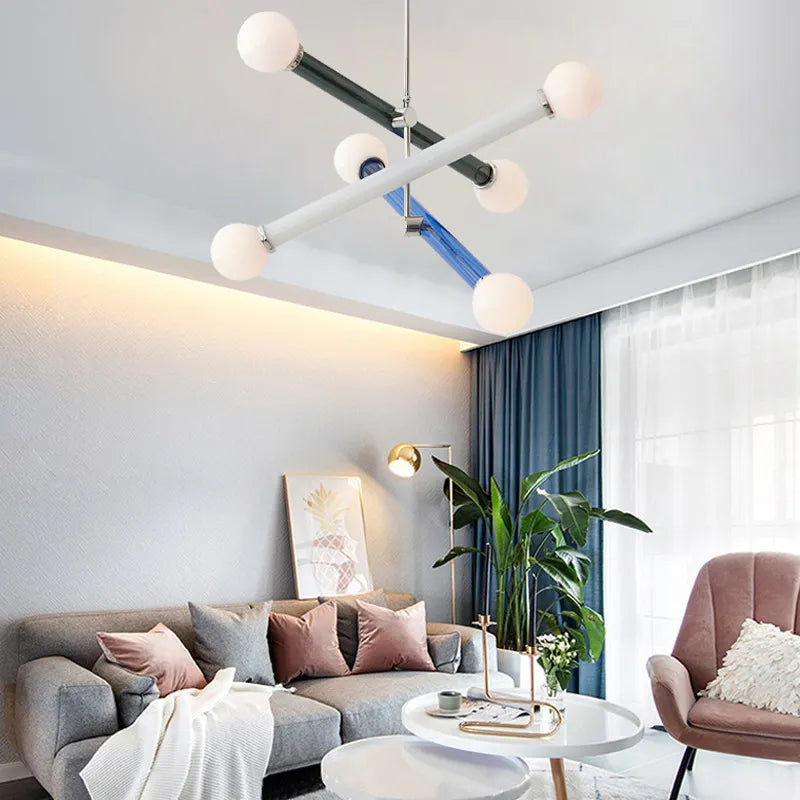 Lustre coloré minimaliste Art déco salle à manger salon lampe suspendue chambre magasin éclairage G9 livraison directe