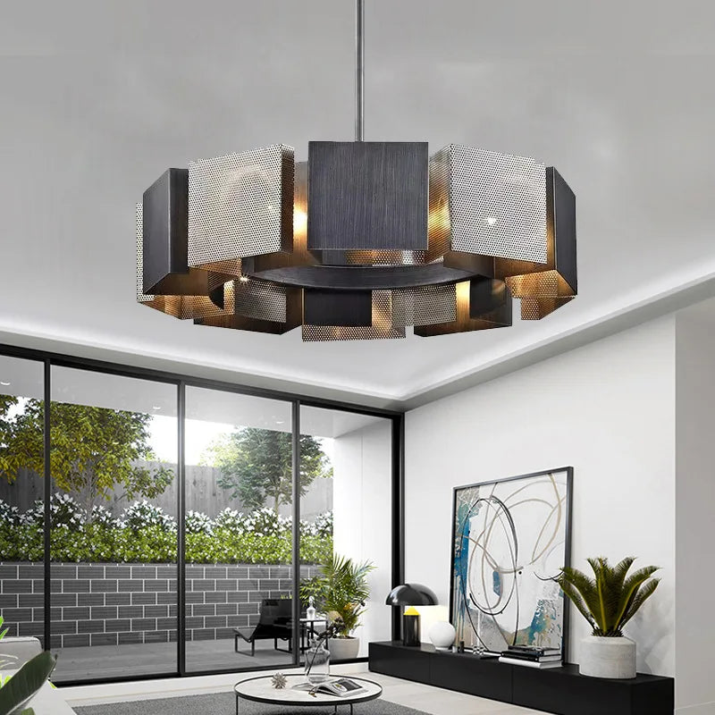 lustre moderne à LED pour décoration intérieure élégante