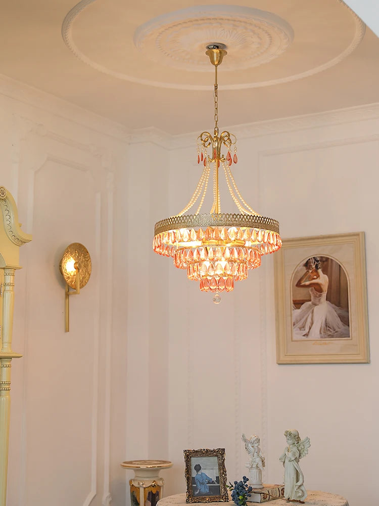 lustre à led cristal en forme de goutte d'eau 2024 pour éclairage élégant - vue 2 sur 14