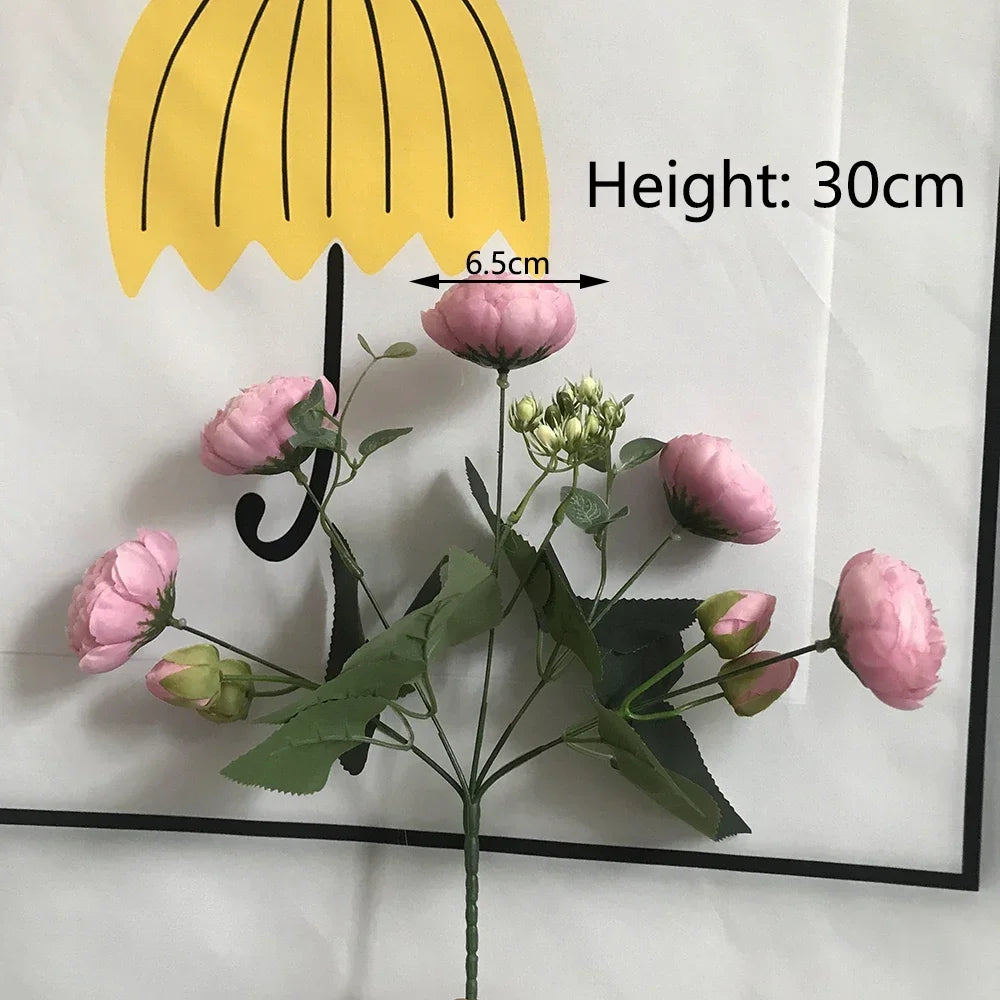 bouquet de pivoines artificielles pour décoration de mariage et maison - vue 5 sur 16