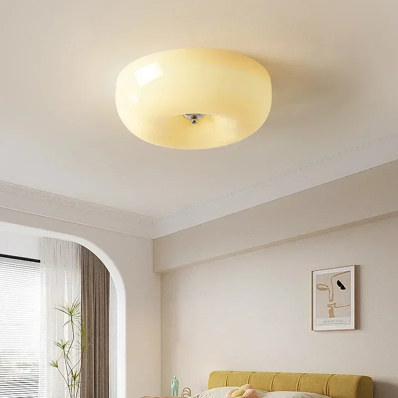 Plafonnier LED nordique minimaliste blanc/Beige