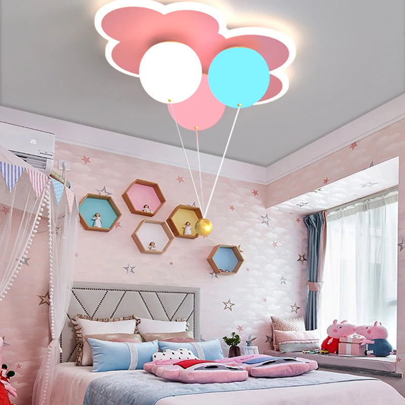lustre kawaii pour enfants en acrylique avec télécommande