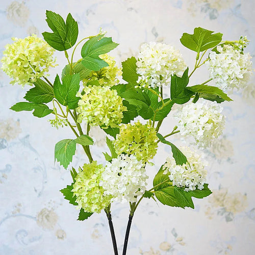 hortensia boule de neige luxe fleurs artificielles pour décoration intérieure - vue 2 sur 8