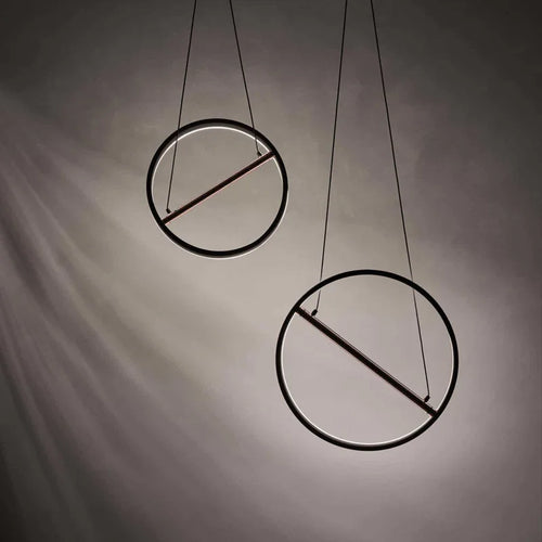 suspension ronde à bande led style moderne danois pour éclairage intérieur - vue 4 sur 7
