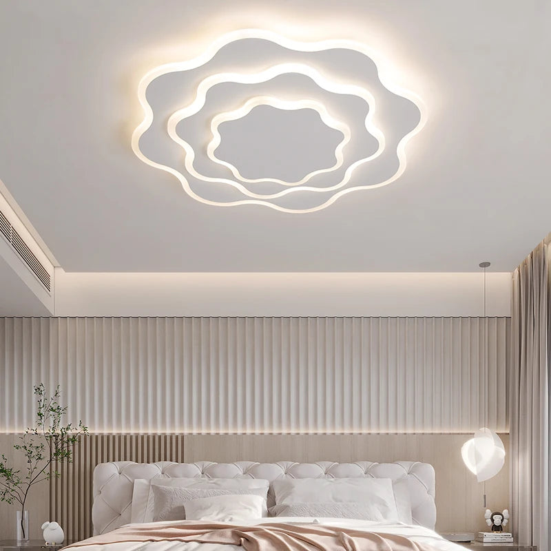 Plafonnier moderne en fer acrylique led dimmable éclairage intérieur