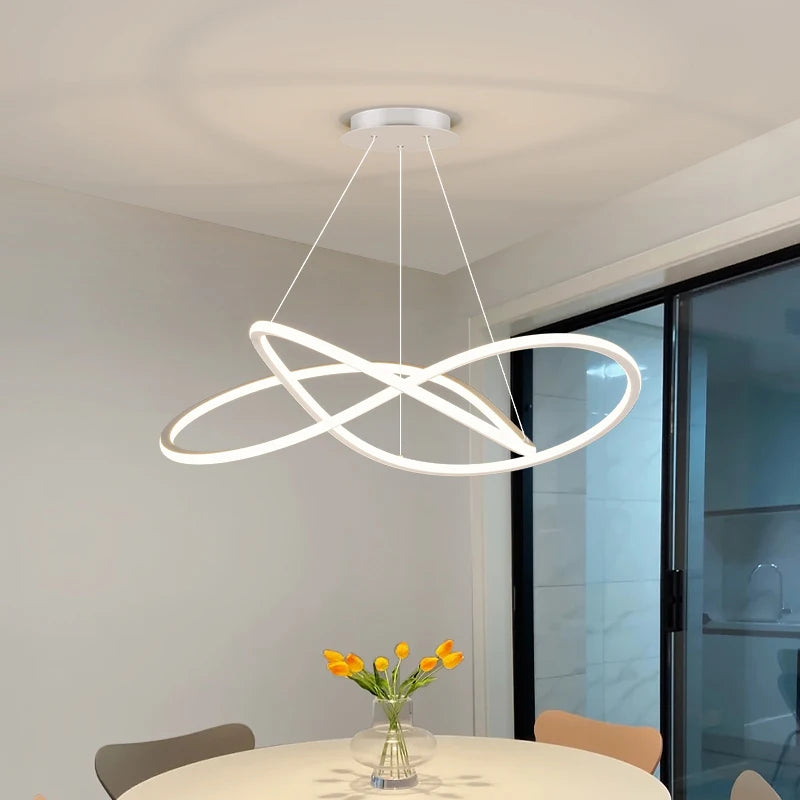 Lustre led arrondi pour décoration intérieure - vue 6 sur 18