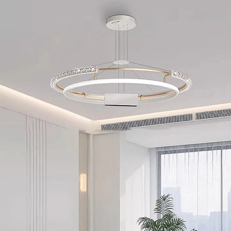 lustre moderne de luxe à led pour éclairage intérieur