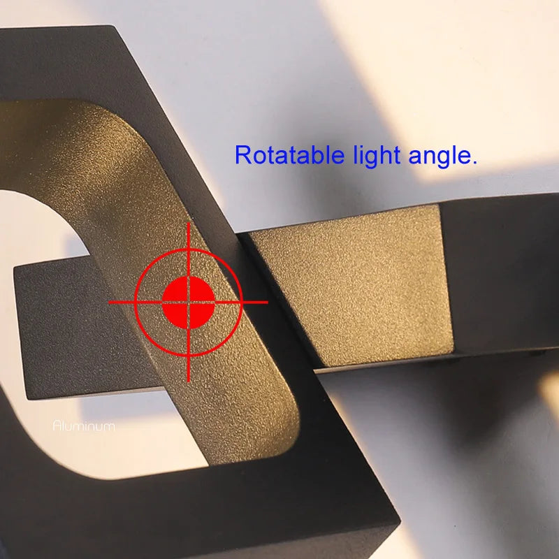 applique murale led moderne rotative pour décoration intérieure - vue 6 sur 12