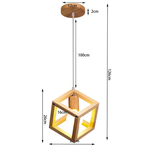 suspension vintage nordique en bois pour éclairage intérieur - vue 14 sur 20