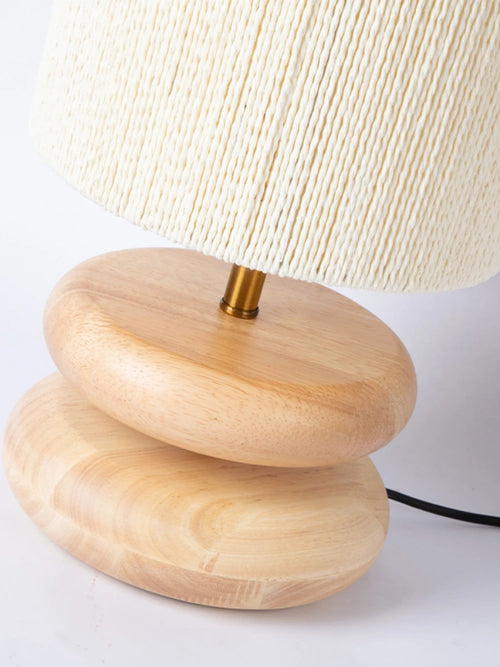 Solid Wood Design Creative Walnut Color Living Room, Study, Bedroom, Bedside, Japanese Style Atmosphere Decoration E27 Desk Lamp - vue 6 sur 10