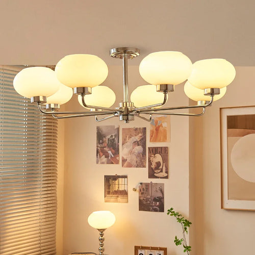 lustre moderne bauhaus en verre pour salon nordique