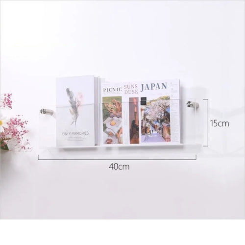 porte-brochures mural en acrylique pour magazines et littérature - vue 41 sur 40