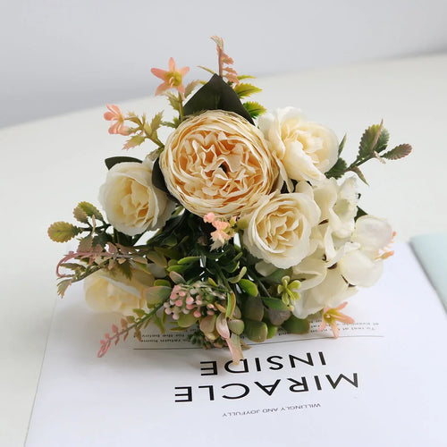 petit bouquet de fleurs artificielles pour décoration printanière et mariage - vue 37 sur 37