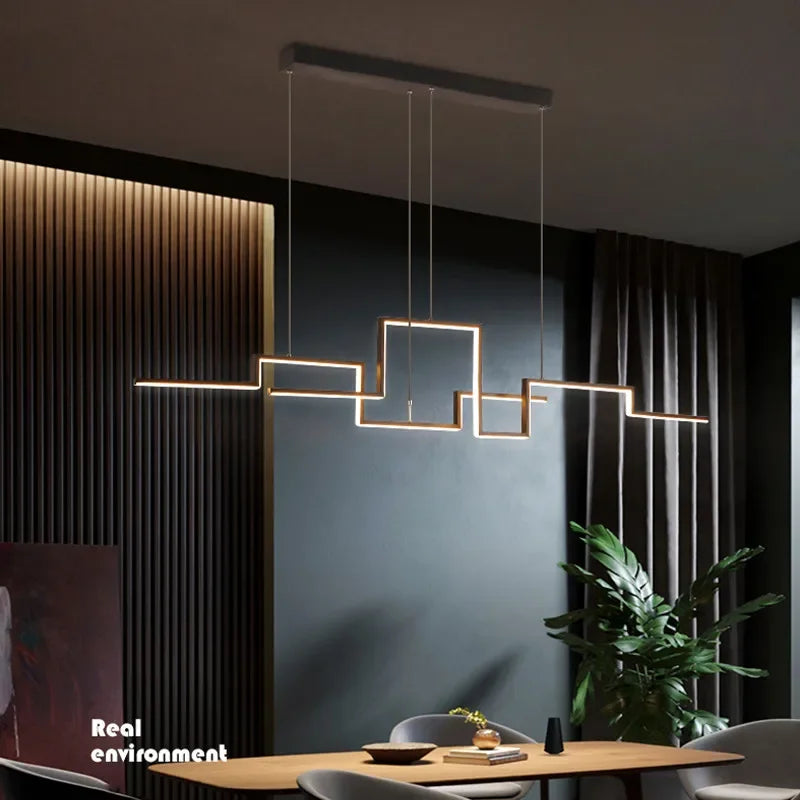 lustre moderne dimmable pour intérieur design élégant à suspendre - vue 4 sur 9