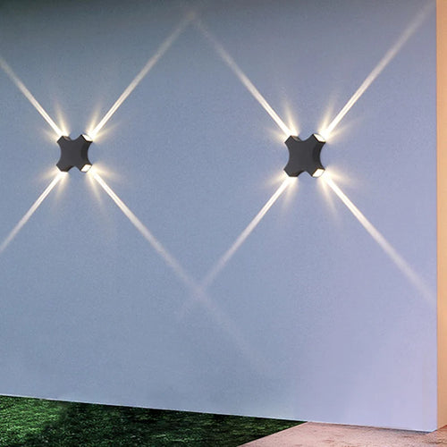 applique murale led étroite à quatre faisceaux pour éclairage extérieur jardin - vue 3 sur 6