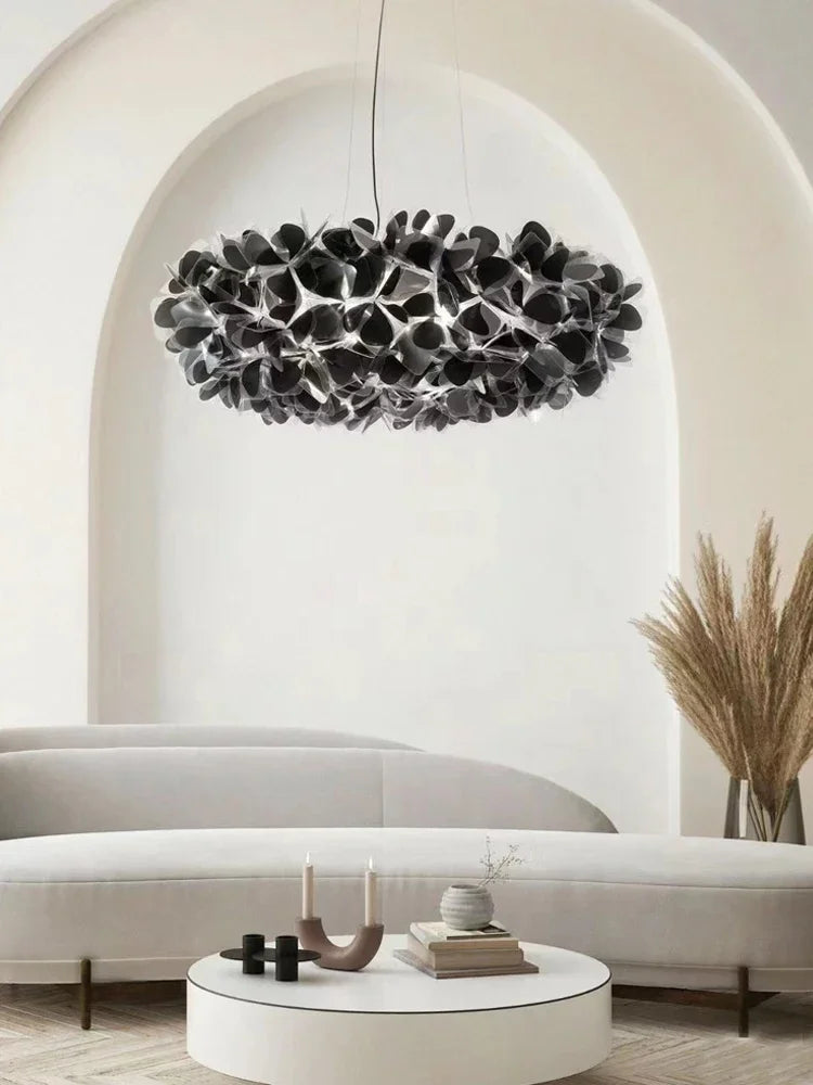 Italy Petal Lustre Led Chandelier Ceiling Pendant Lamps Suspension Hanging Light Fixture Indoor - vue 2 sur 12