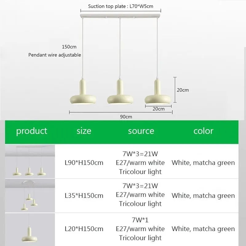 Suspension LED au design nordique minimaliste