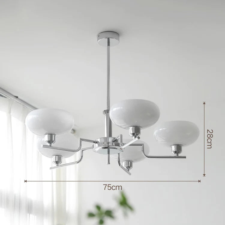 lustre bauhaus en verre pour décoration moderne et design - vue 9 sur 13