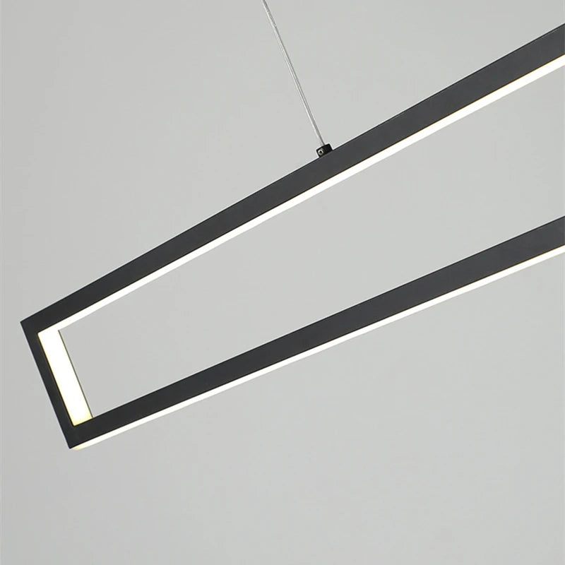 Modern LED black dimming living room light used for hanging decoration of restaurant, coffee shop, bar lighting fixtures