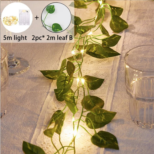 guirlande lumineuse led feuilles d'érable pour décoration de Noël - vue 12 sur 12