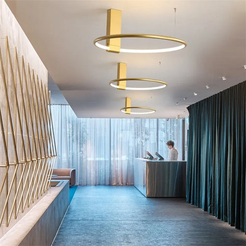 plafonnier circulaire moderne à led avec rotation créative à 360 degrés - vue 4 sur 11