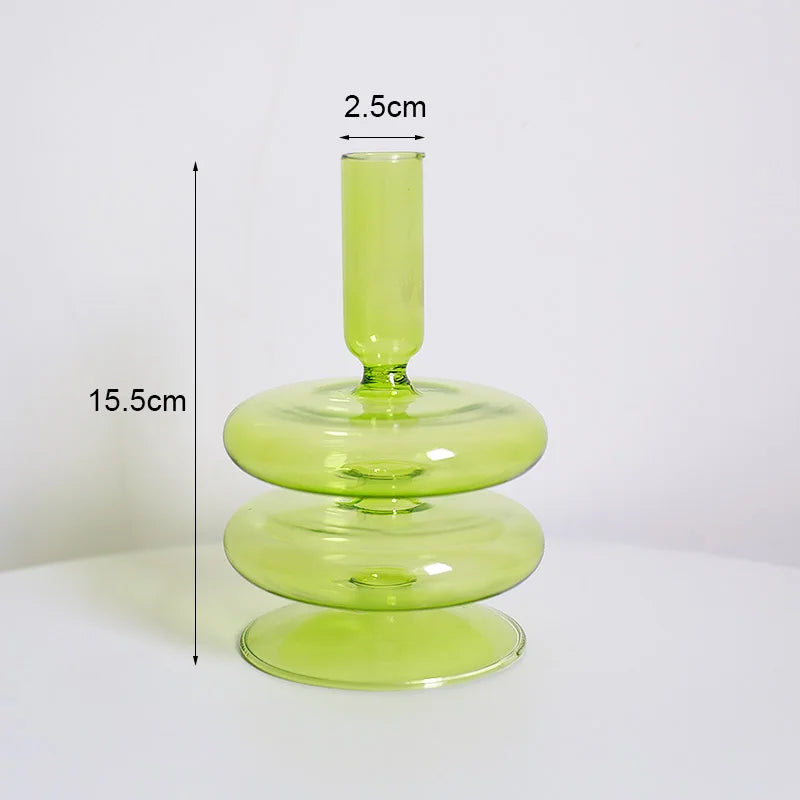 bougeoir vintage en verre pour mariage et dîners romantiques - vue 19 sur 27