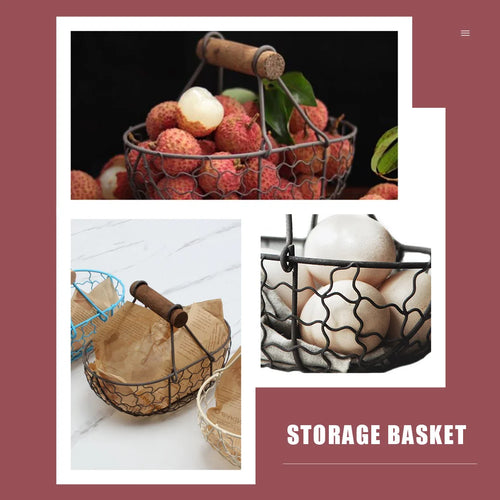 panier à œufs en métal pour fruits et légumes - vue 7 sur 7