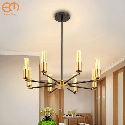 lustre moderne réglable en fer style satellite pour décoration - vue 2 sur 10